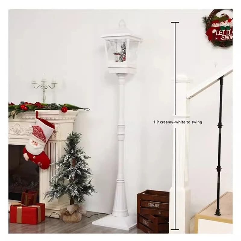 Luce a Pendolo Musicale Effetto Neve, Ornamento Creativo per Finestre di Casa, Luce Stradale, Regalo di Natale, Regalo di Compleanno, Ornamento