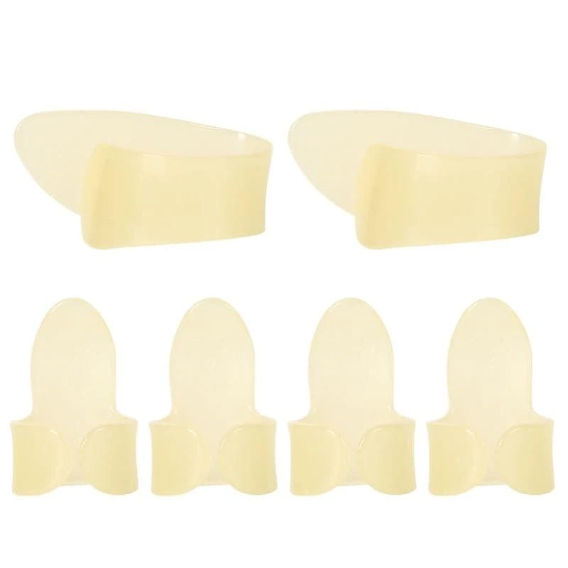 Pack of 6 Light Weight Glowing Guitar Thumb and Finger Picks Ergonomic Fit Reduced Fatigues Music Practice Guitar Picks