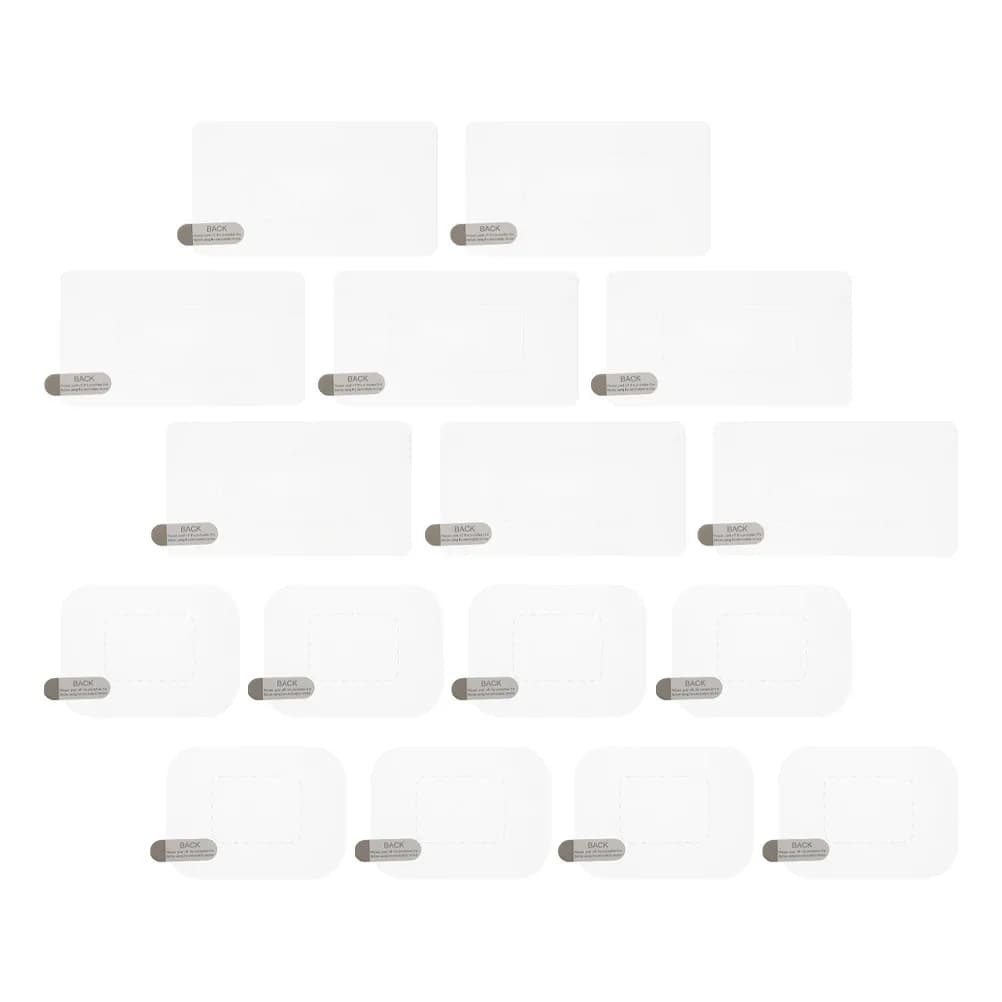 16Pcs Dashcam Windshield Electrostatic Film Clear Static Mounting Sticker High Clarity Wear Resistant Easy Removal Flexible