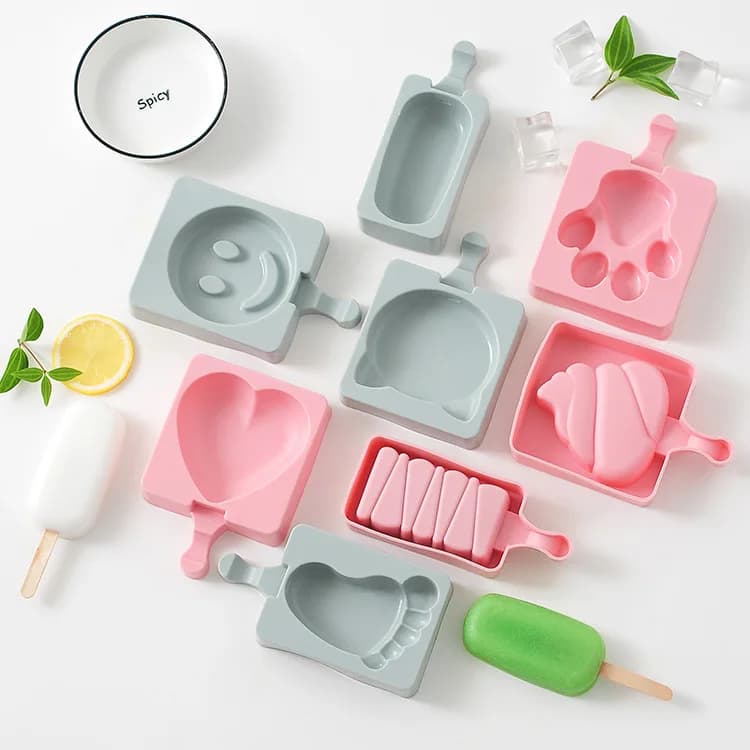 Stampo per gelato fatto a mano, stampo in silicone per ghiaccioli, stampo fai da te per gelato, stampo per ghiaccioli su stecco