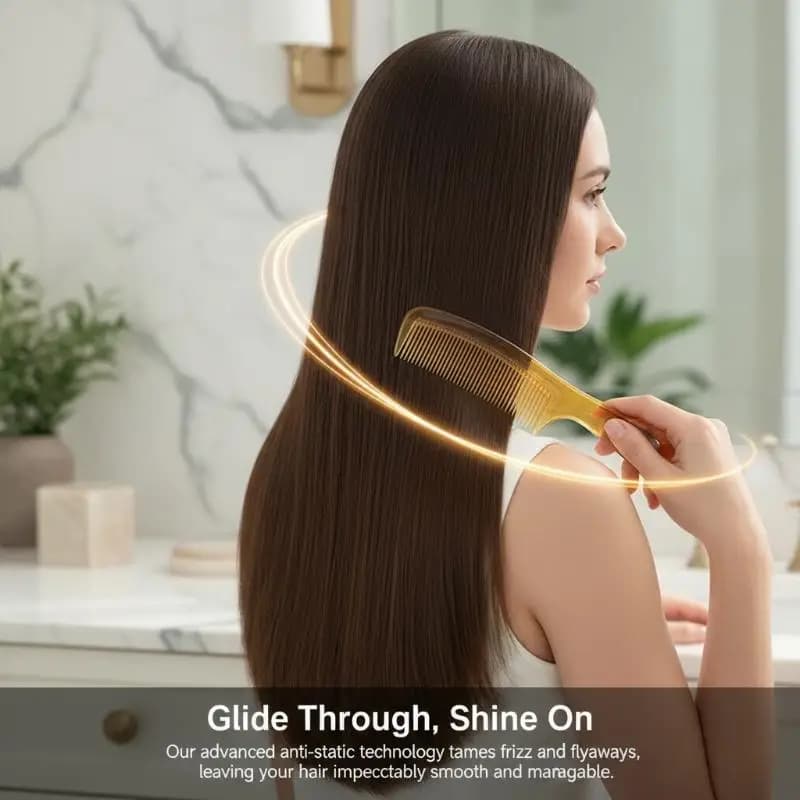 Set of antistatic hair combs, 10 pieces, tools to curl thickened hair, comfortable to carry for salon, home, travel