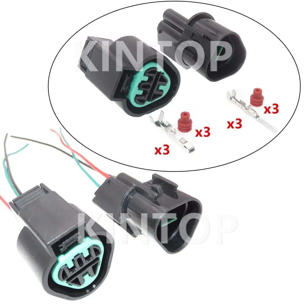 1 Set 3 Pin AC Montaggio Sensore Auto Presa Sigillata Impermeabile PB625-03027 PB621-03020 Presa del Cablaggio del Faro Dell'automobile