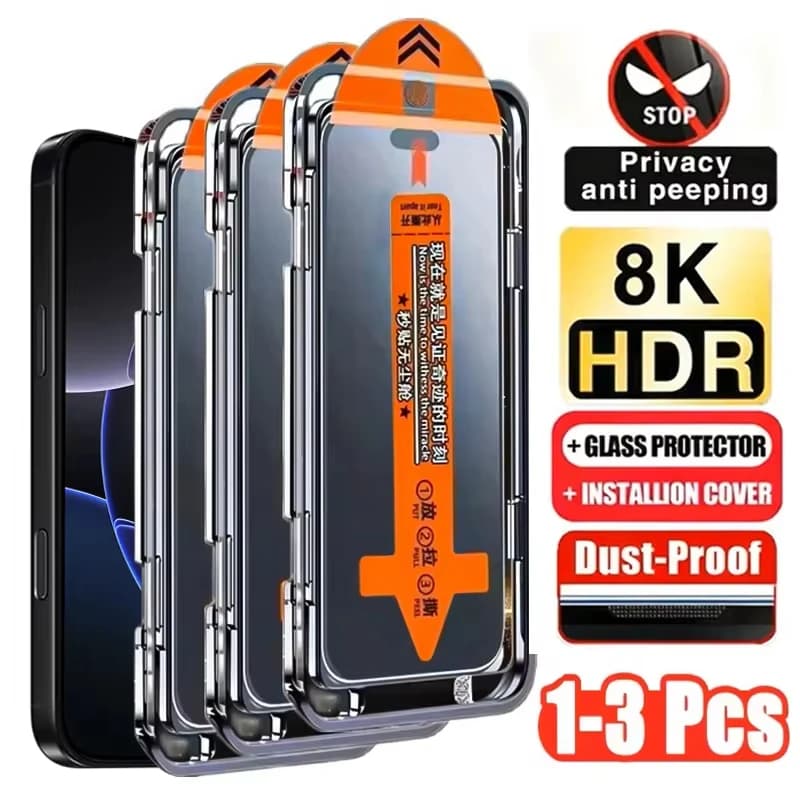 Pellicola Protettiva Oleofobica Anti-Spia per Samsung S25 S26 Ultra S22 S21 S23 S24 Plus con Sblocco Impronte Digitali