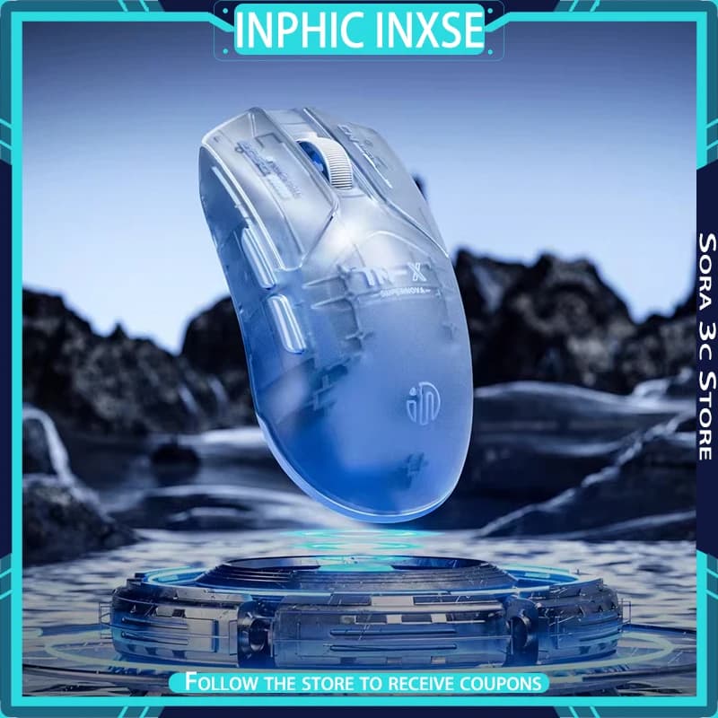 INPHIC INXSE Wireless Mouse Dual Mode Ergonomic Ultra-low Latency Lightweight Mech Design TTC Roller Esports Gaming Mouse