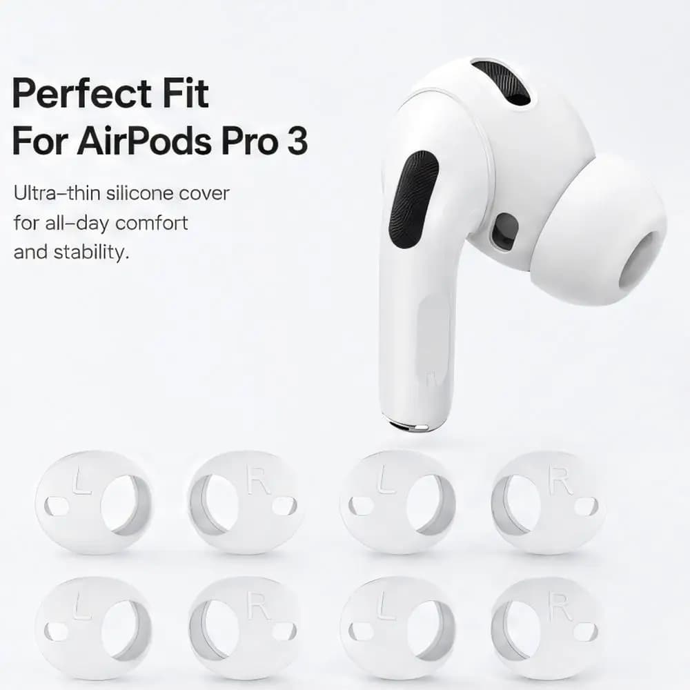 For AirPods Pro 3 XDcase 6 Pairs Silicone Anti-slip Sports Ear Covers Kit, Cleaning Brush Color Random