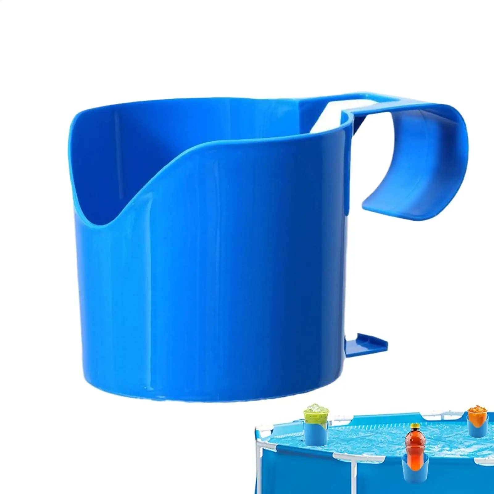4pcs Swimming Pool Side Drink Holder Beer Phone Storage Rack Sturdy Versatile Poolside Storage pouch Organizer Rack Accessories