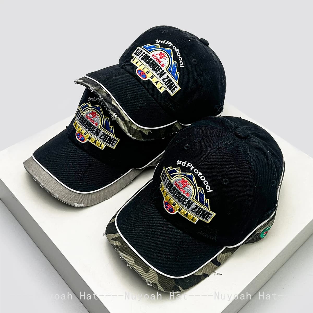 American-style Patchwork Embroidered Letter Baseball Hats Sunshade Camouflage New Men Women Versatile Fashion Peaked Caps Street