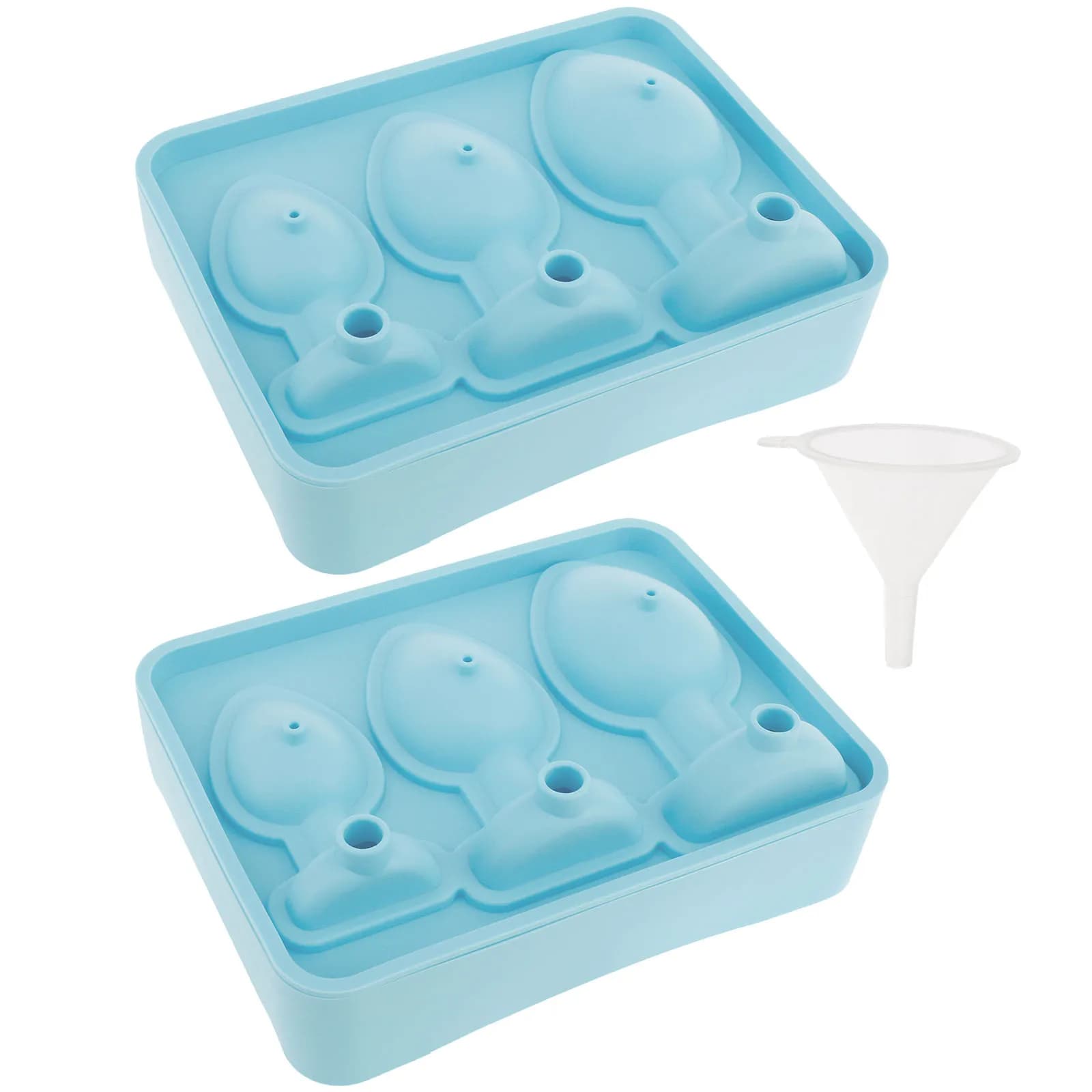 2 pezzi scherzo vassoio per cubetti di ghiaccio stampo creativo per cubetti di ghiaccio in silicone stampo creativo per produttore di ghiaccio con coperchio sigillato divertente vassoio per ghiaccio per congelatore