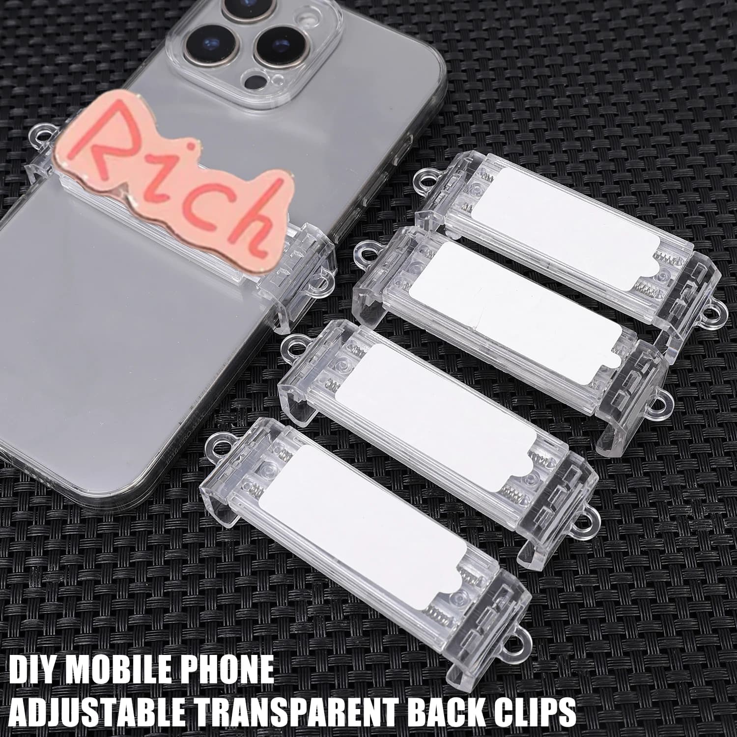 Phone Back Clip Holder Lanyard Chain Clip Universal Smartphones Phone Case Holder DIY Cross Body Strap for iPhone Samsung Xiaomi
