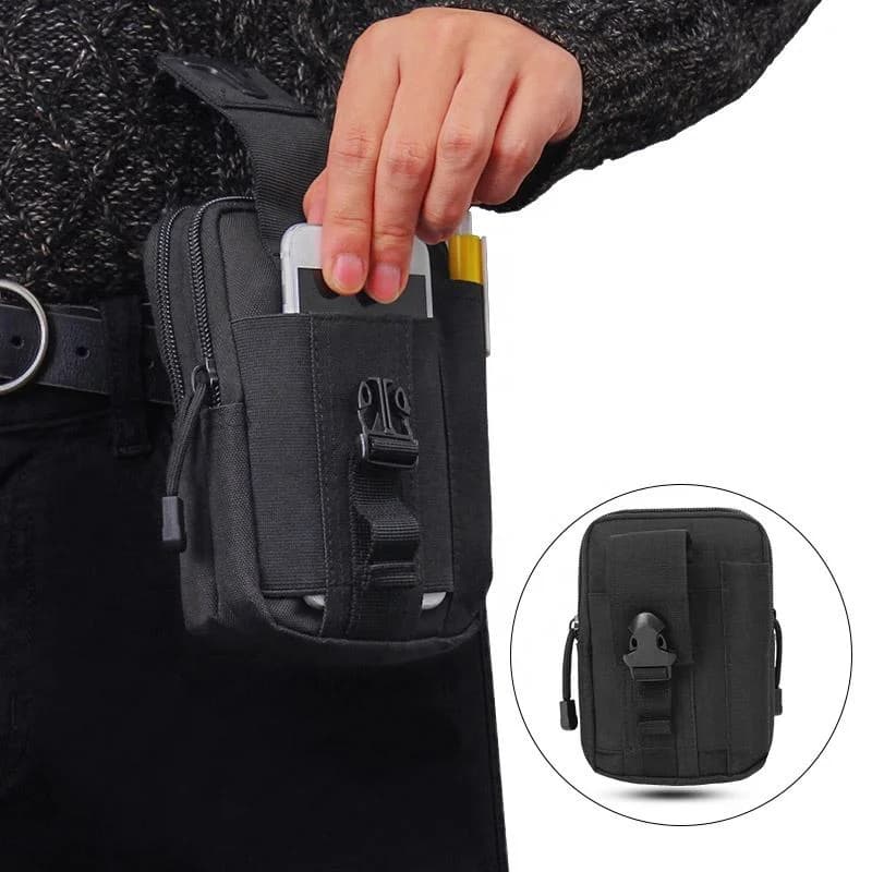 Borsa Tattica Multiuso Molle per Cellulare, Marsupio EDC per Gadget, Porta Smartphone da Uomo