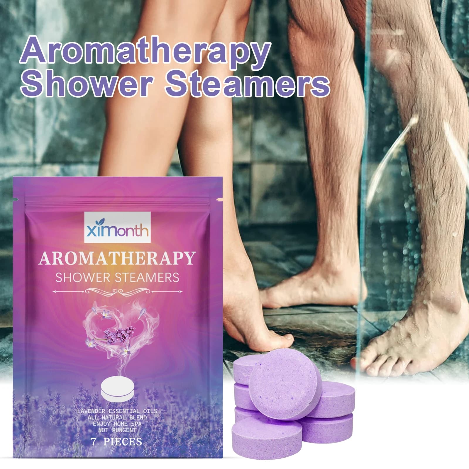 Ximonth Aromaterapia Doccia Pulizia del corpo Idratante Cura della pelle Bagno Bagno domestico Tavoletta per la pulizia del bagno