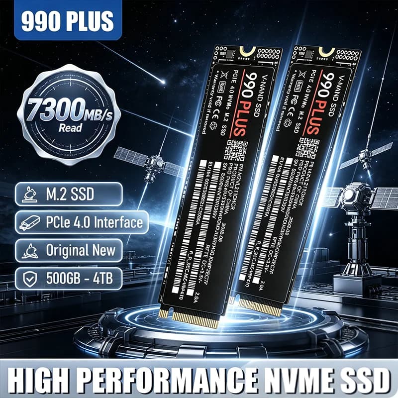 990 Plus NVMe M.2 2280 PCIe 4.0 SSD 500GB to 4TB up to 7300MBs storage for PS5 consoles gaming laptops desktops 2026 NEW