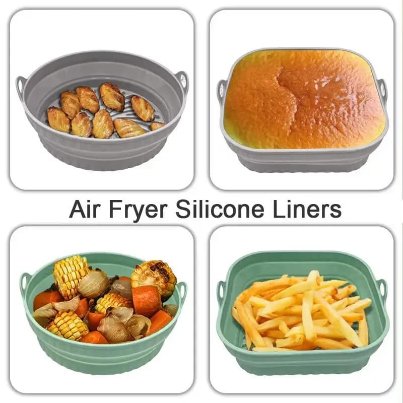daExcellent ad Silicone Coatings Foldable for Air Fryer, Reusable, Food Securities, Non-stick, Kitchen Tools
