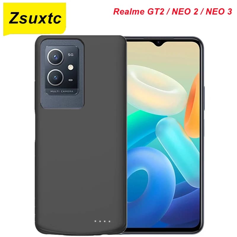Custodia per caricabatteria da 6800Mah per OPPO Realme GT2 Custodia di alimentazione GT 2 NEO 2 NEO 3 Custodia per telefono Power Bank Custodia per batteria Realme NEO 2