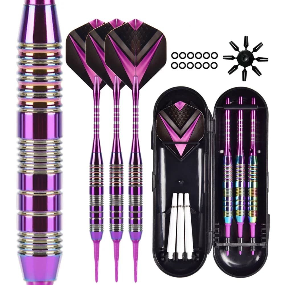 Set di freccette da lancio da 3 pezzi con protezioni di volo Set di freccette con punta morbida Set di freccette leggere per freccette