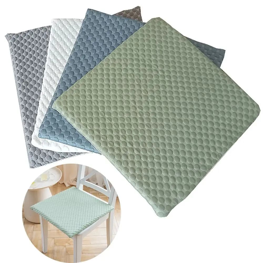 Cuscino Rinfrescante 45D in Spugna Ice Bean, Traspirante a Lento Ritorno, Ergonomico, Confortevole, Antiscivolo, Tappetino Estivo per Sedia