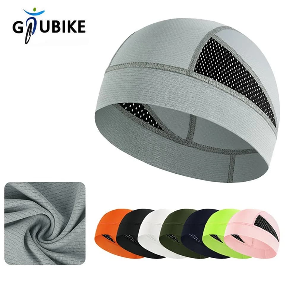 GTUBIKE 1PCS Cappellino da Ciclismo Traspirante ad Asciugatura Rapida, Sottocasco Protettivo Solare, Cappello Sportivo Estivo per Corsa e Moto