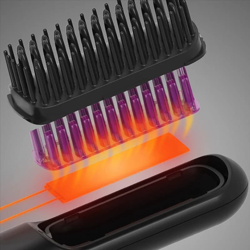 A005-Piastra per capelli ricaricabile Piastra per capelli negativa Capelli ricci Pettine arricciacapelli elettrico a doppio scopo