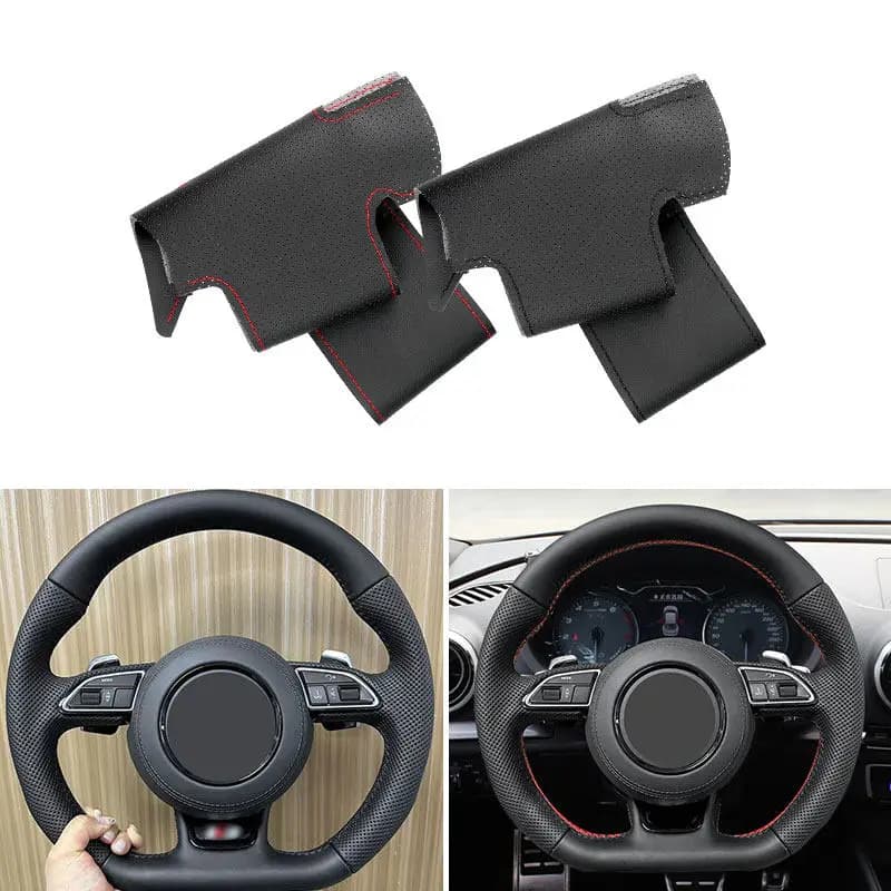 Per Audi S3 2014-2017 S5 2012-2016 Accessori Auto Interni Volante In Microfibra Perforata Copertura In Pelle Trim