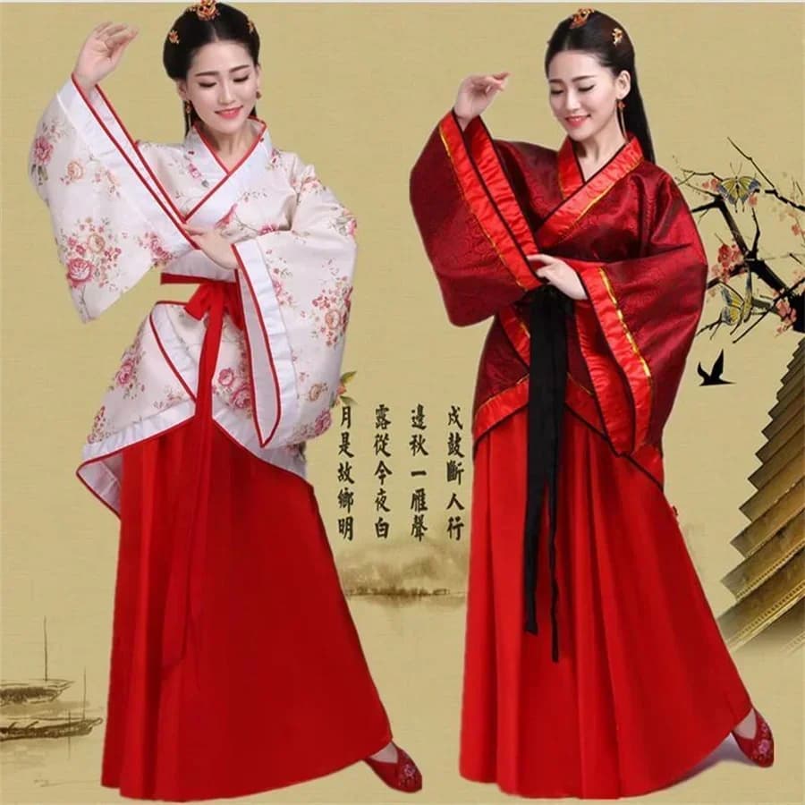 Abito tradizionale cinese da donna Hanfu Costume cosplay Hanbok Dinastia Tang Abbigliamento da prestazione Robe Chinoise Femme