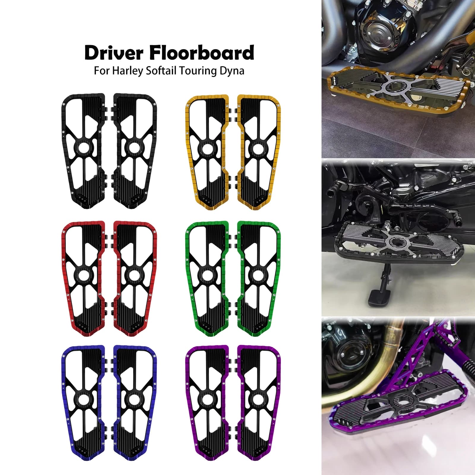 Conducente del motociclo Pedane Pedane Anteriore Poggiapiedi Pedane Per Harley Touring Electra Street Road Glide FLHR Softail FL FLD