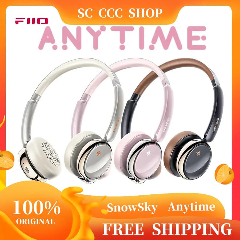 FIIO Snowsky Anytime Bluetooth Wireless Headphones Active Noise reduction Long-Term battery Custom low latency gaming heads