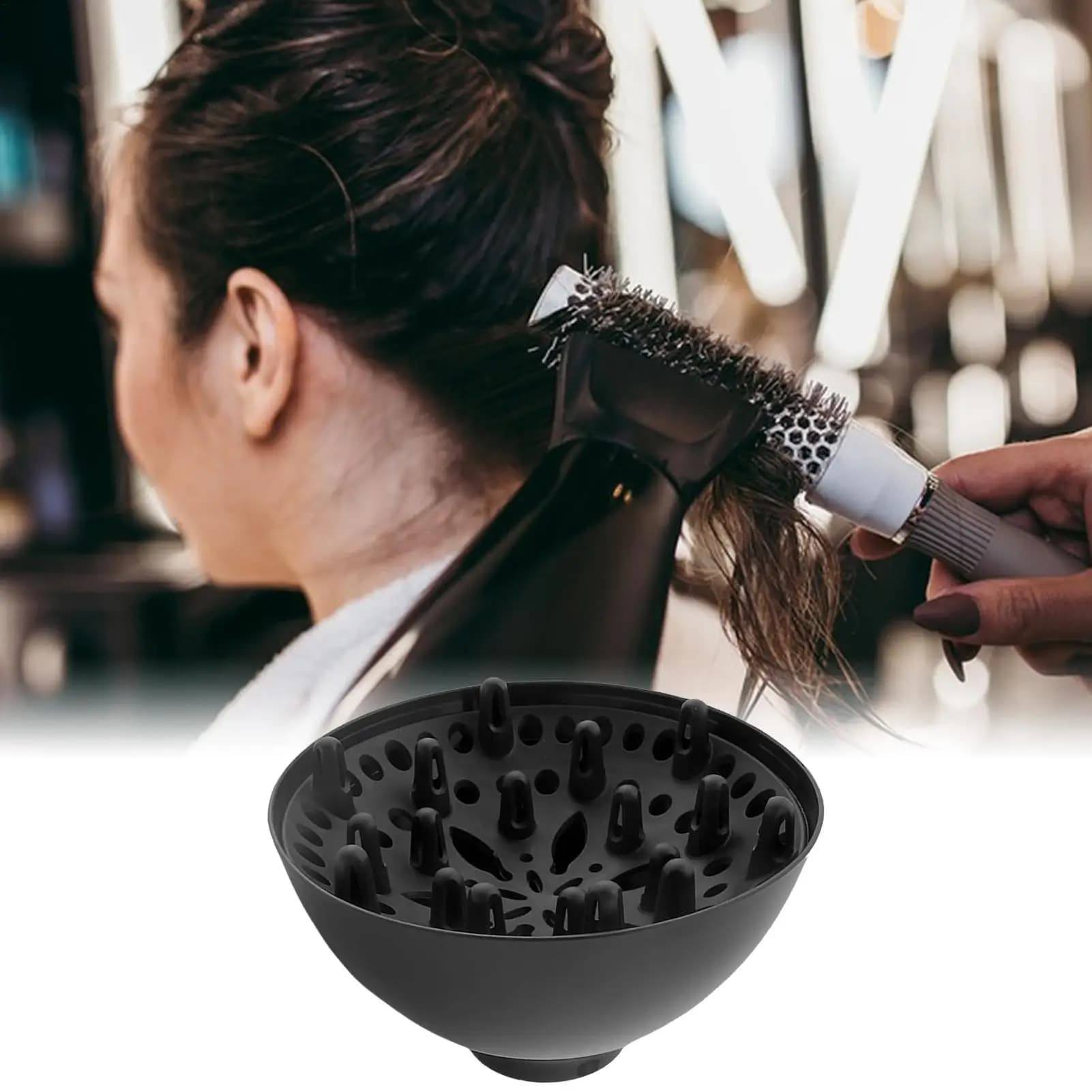 Diffusore per Capelli Ricci Portatile, Accessorio per la Cura della Bellezza, Ideale per Vacanze Estive, Spa, Viaggi, Asciugatura Notturna e Diurna