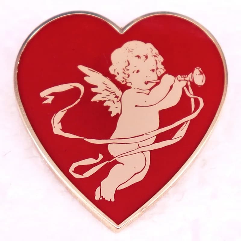 Love Cupid Angel Heart Valentine's Day Distinctive Spilla Glazed Spilla Jewelry Backpack Decorate Valentine's Gift
