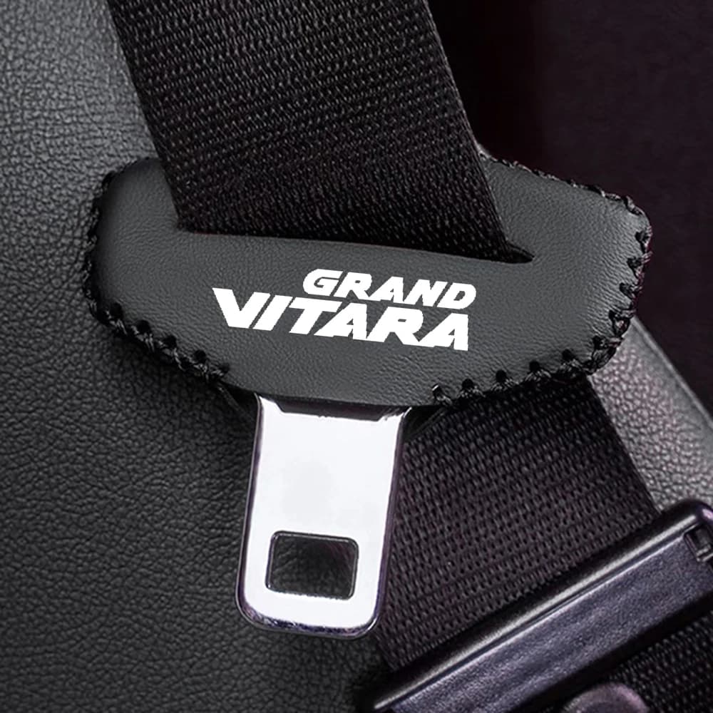 2PCS Car Seat Belt Buckle Clip Protector Anti-Scratch Seatbelt Cover Padding Interior Button Case Safety for Suzuki Grand Vitara
