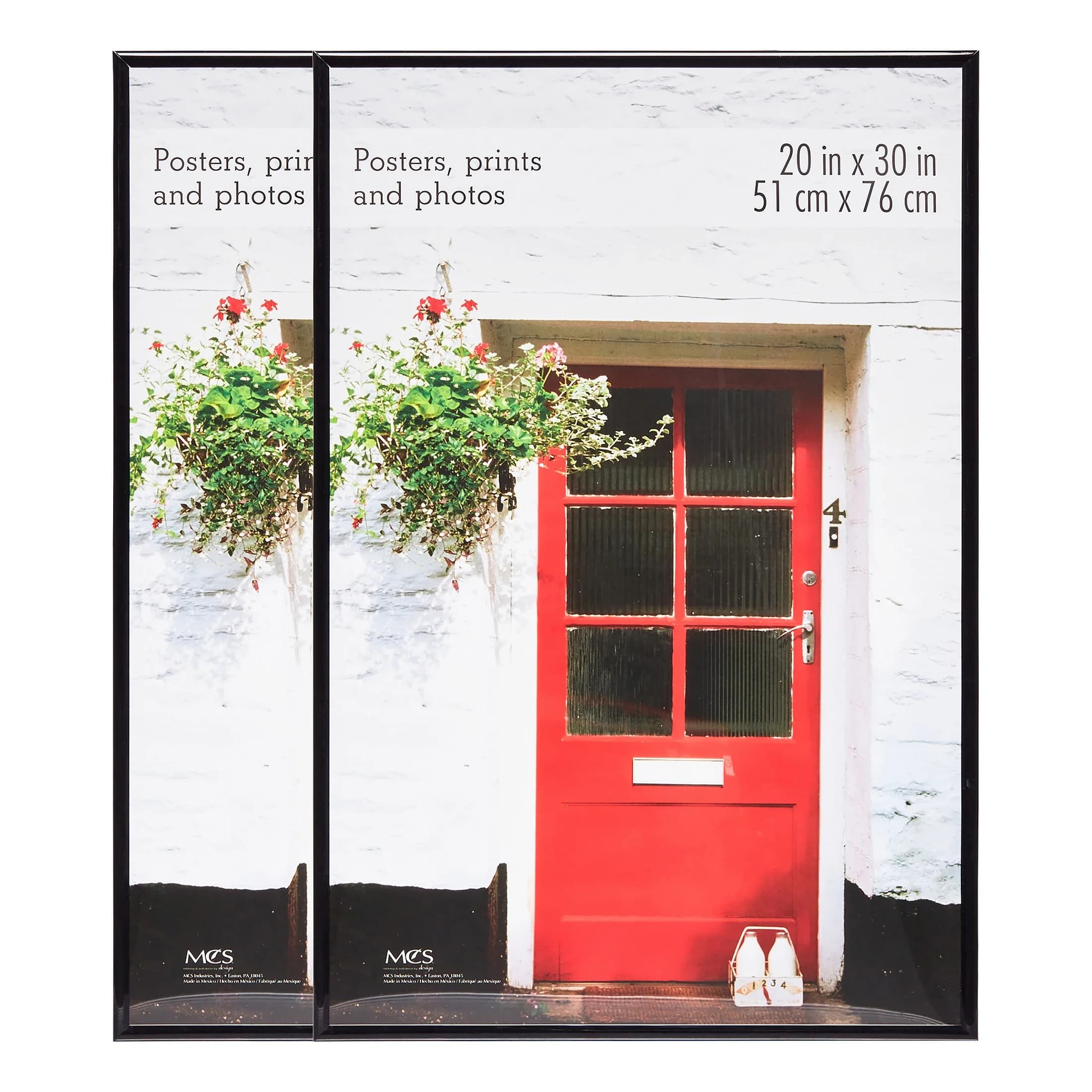 Black Picture Frames Set of Two 20x30 Inches Basic Style