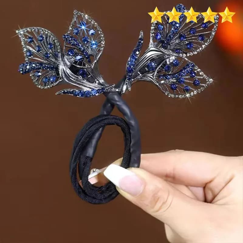 diFlat Sale di Light Luxury Hair Clips Zircone Iron Curly Polished Butterfly Flowers Elegant Hair Clips Magic