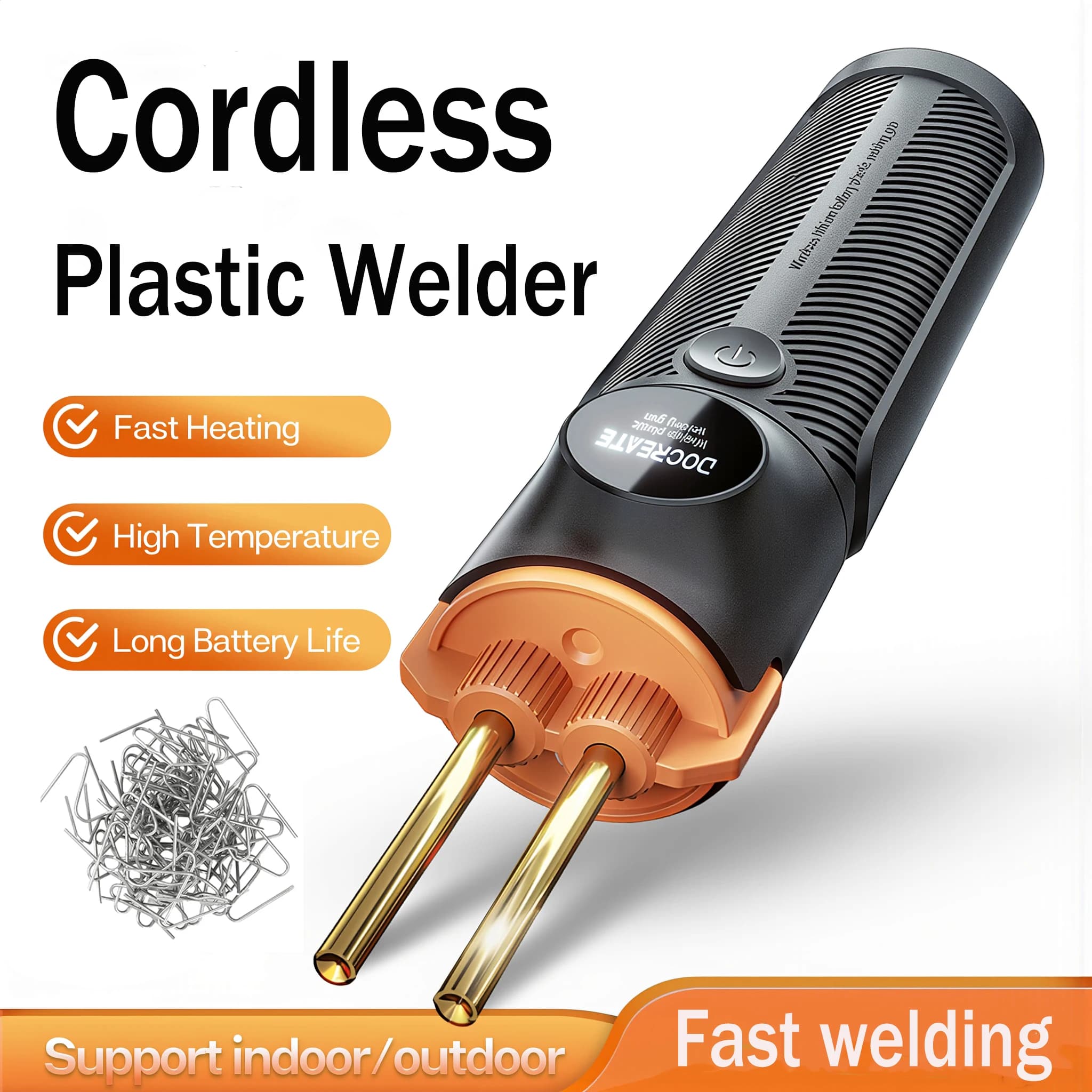 Type-C Plastic Welder with 4000mAh Battery 4 Stapler Types And USB Rechargeable for Car Bumper Kayak and Plastic Product Repairs