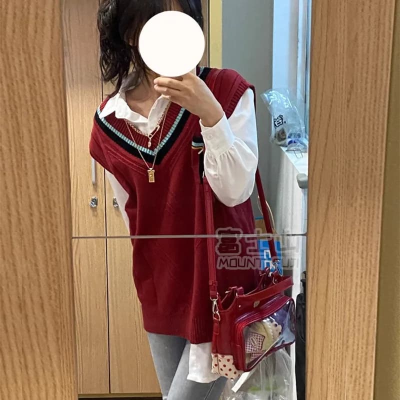 Rafaye Sweater Game Love And Deepspace Qiyu Cosplay Costume School Uniform Vest Shirt Necklace Hat Adult Unisex Anime Party