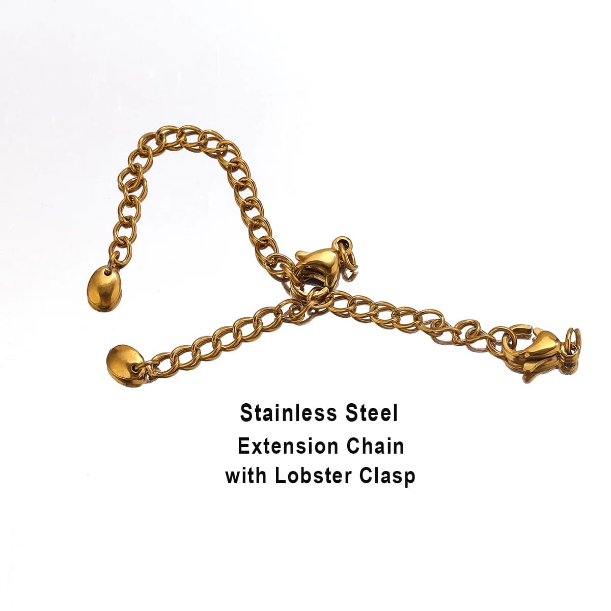 10 pezzi di catene di prolunga in acciaio inossidabile con chiusure a moschettone per bracciali, collane, forniture per la creazione di gioielli fai da te