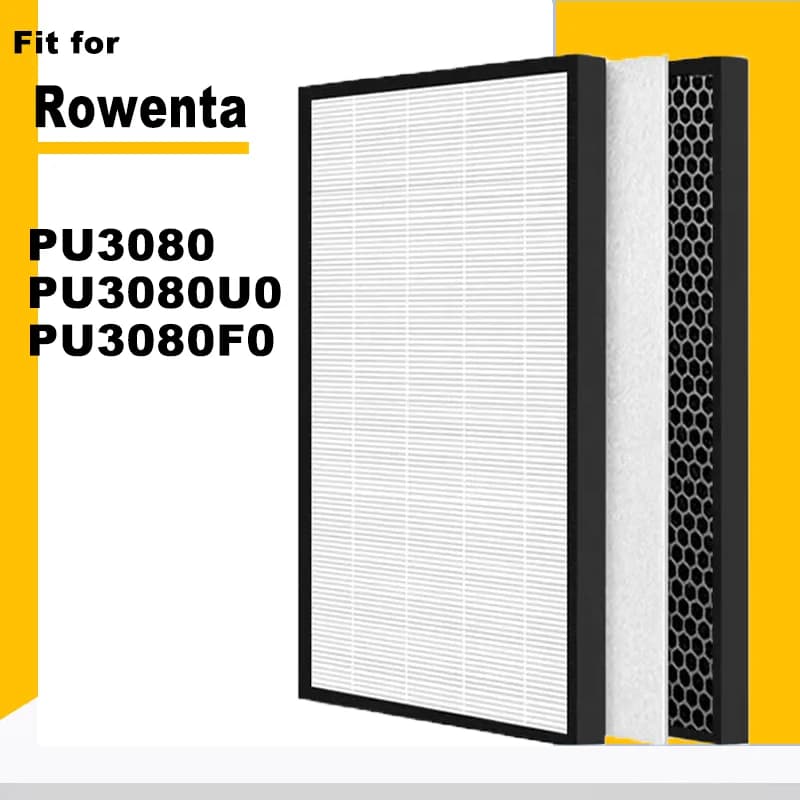 Filtro HEPA e carbone di ricambio 2 in 1 per purificatore d'aria Rowenta PURE AIR GENIUS PU3080 PU3080U0 PU3080F0
