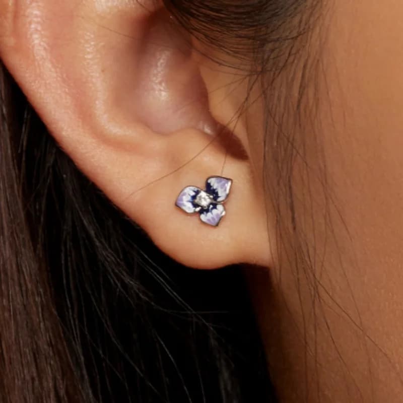 2026 Morning Glory Gioielli in Zircone Stile Campagna con Effetto Olio Gocciolante, Accessorio di Moda Personalizzato con Micro Incastonatura