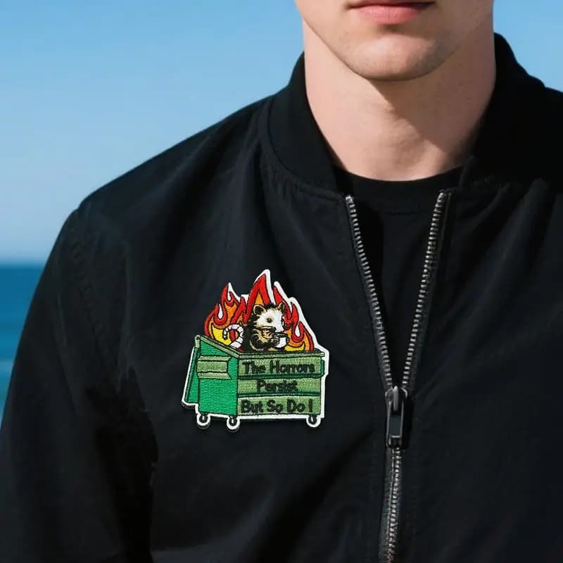 Toppe per zaino Toppe divertenti ricamate con chiusura a gancio Adesivo per abbigliamento con gancio e anello Accessori per borse per animali per jeans