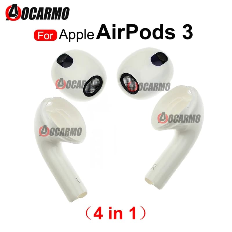 Aocarmo per Apple AirPods 3 auricolare custodia completa Shell Top Bottom 4 IN 1 custodia completa