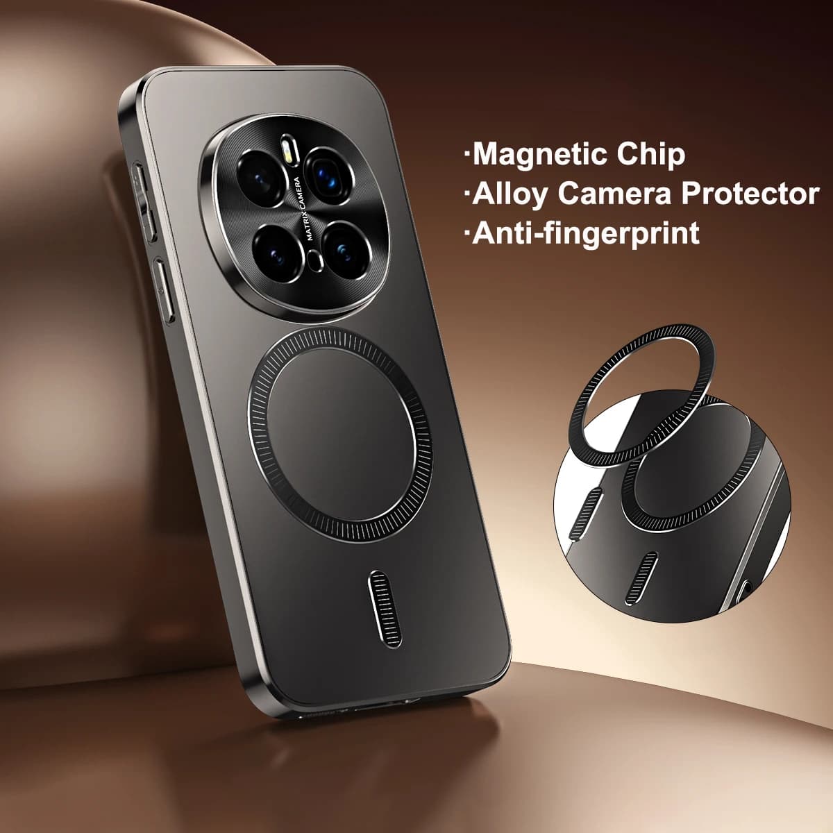 Magnetic Case for Honor Magic 8 7 6 Lite Pro Cover Mag-safe Charge Hard Matte PC Back Alloy Metal Lens Shockproof Shell Fundas