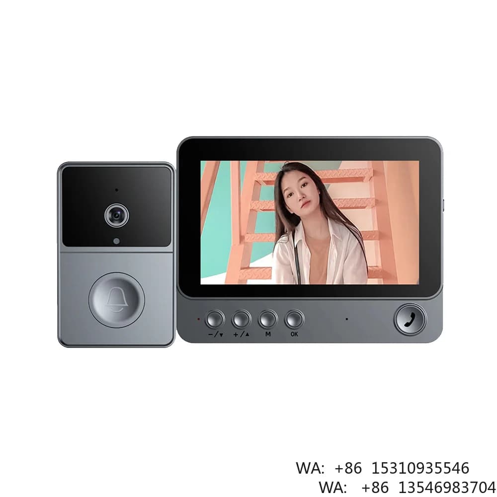 Campanello Intelligente SIXWGH con Videocamera HD, Comunicazione Bidirezionale, Protezione da Interruzione di Corrente, Interfono Wireless, Visione Notturna, Archiviazione TF per Sicurezza Domestica