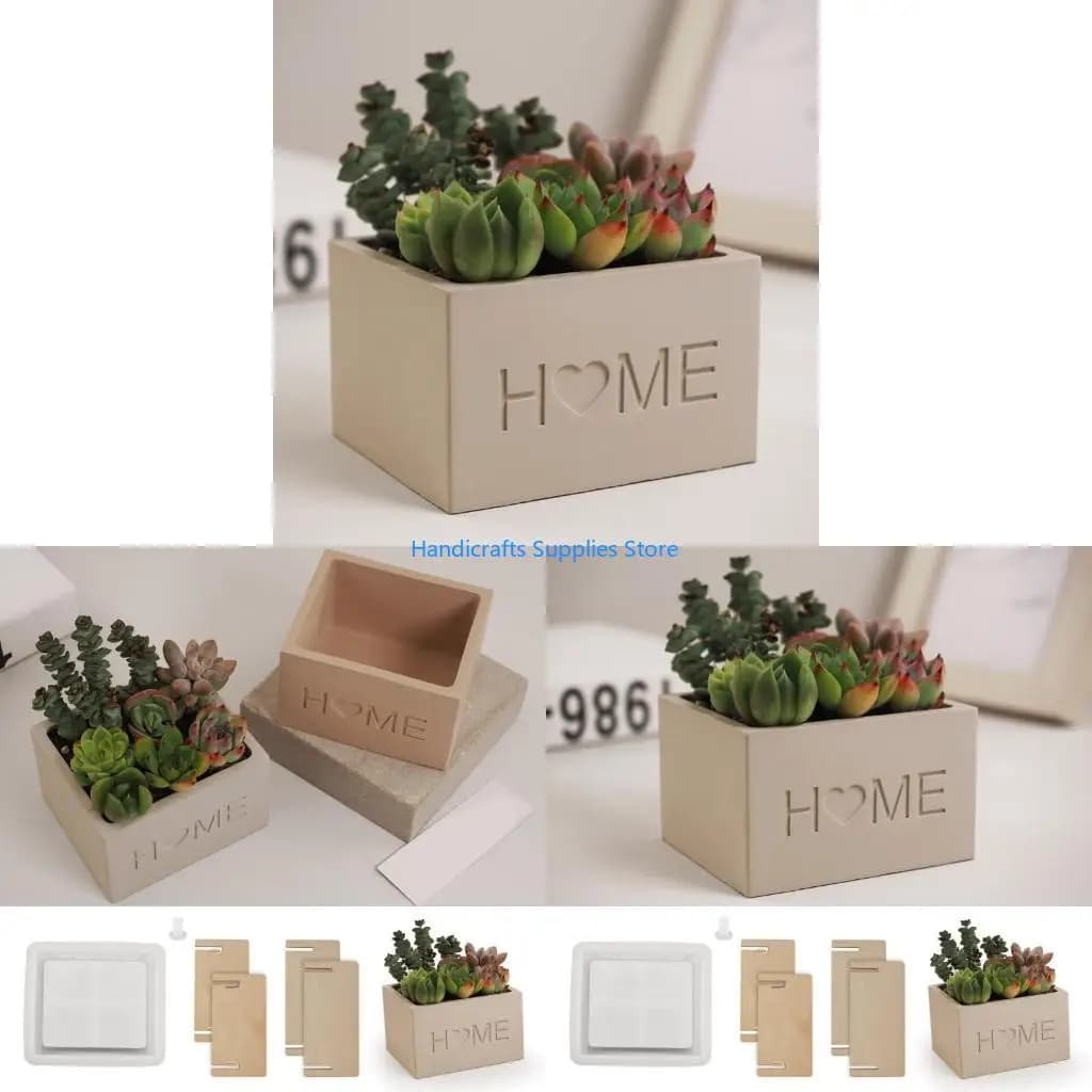 R1WA Home Flower Pots Silicone Molds Plant Molds Ornament Molds Decoration