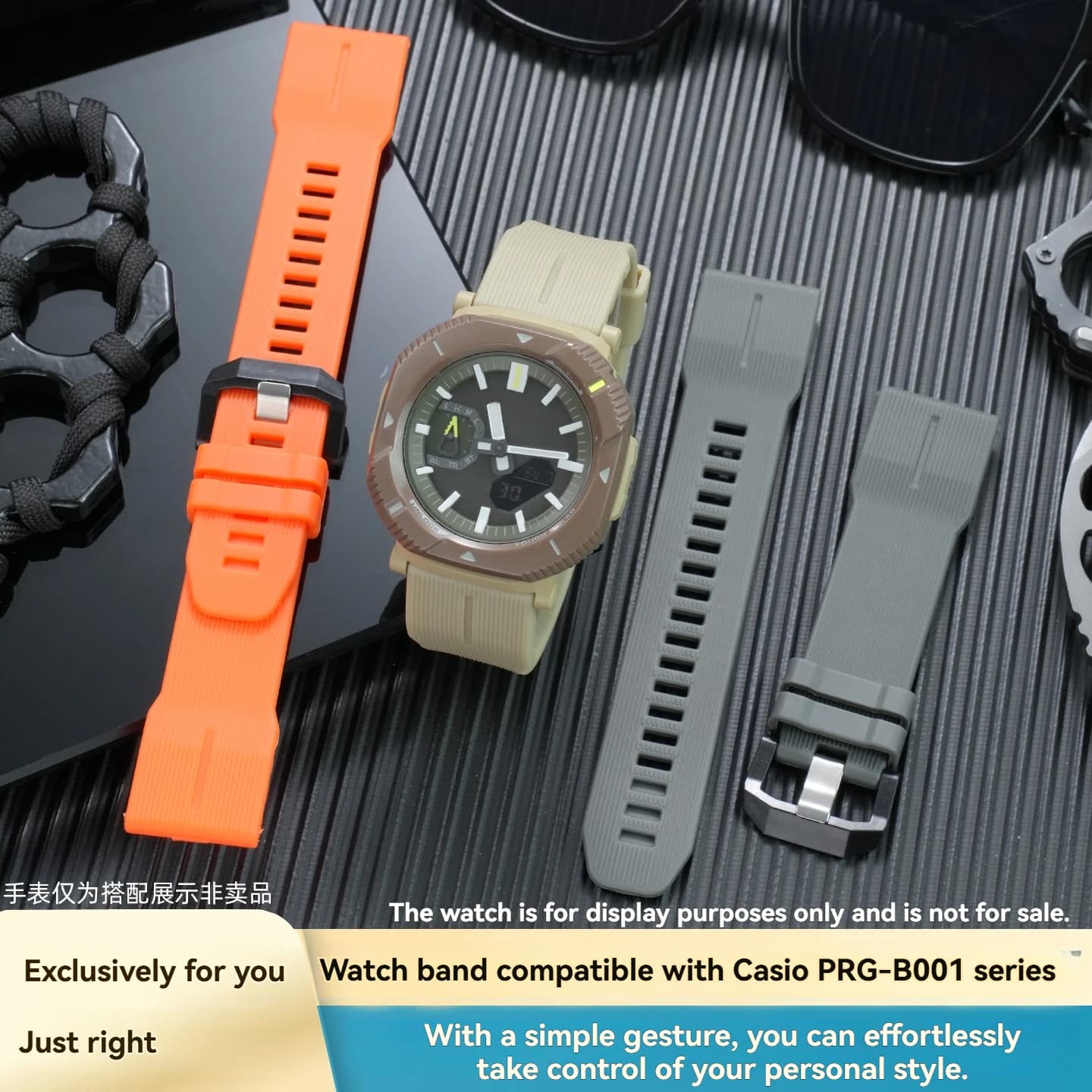 Replacement Resin Strap for Casio PROTREK PRJ-B001 PRW-6900 6800 60Y 50Y 70Y, Durable Sports Mountaineering Watch Band