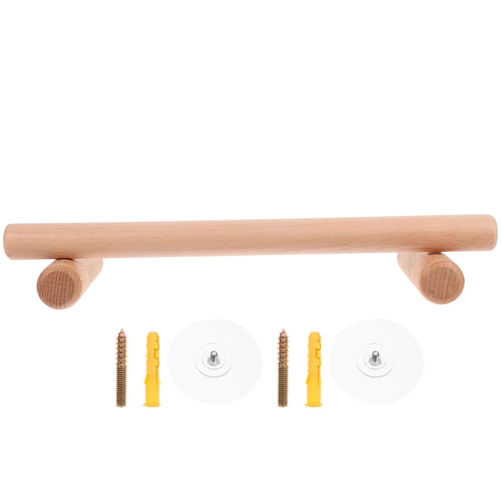 Portasciugamani singolo in legno da 30 cm, salvaspazio, accessori per il bagno, organizer per asciugamani, senza fori, per cucina e bagno.