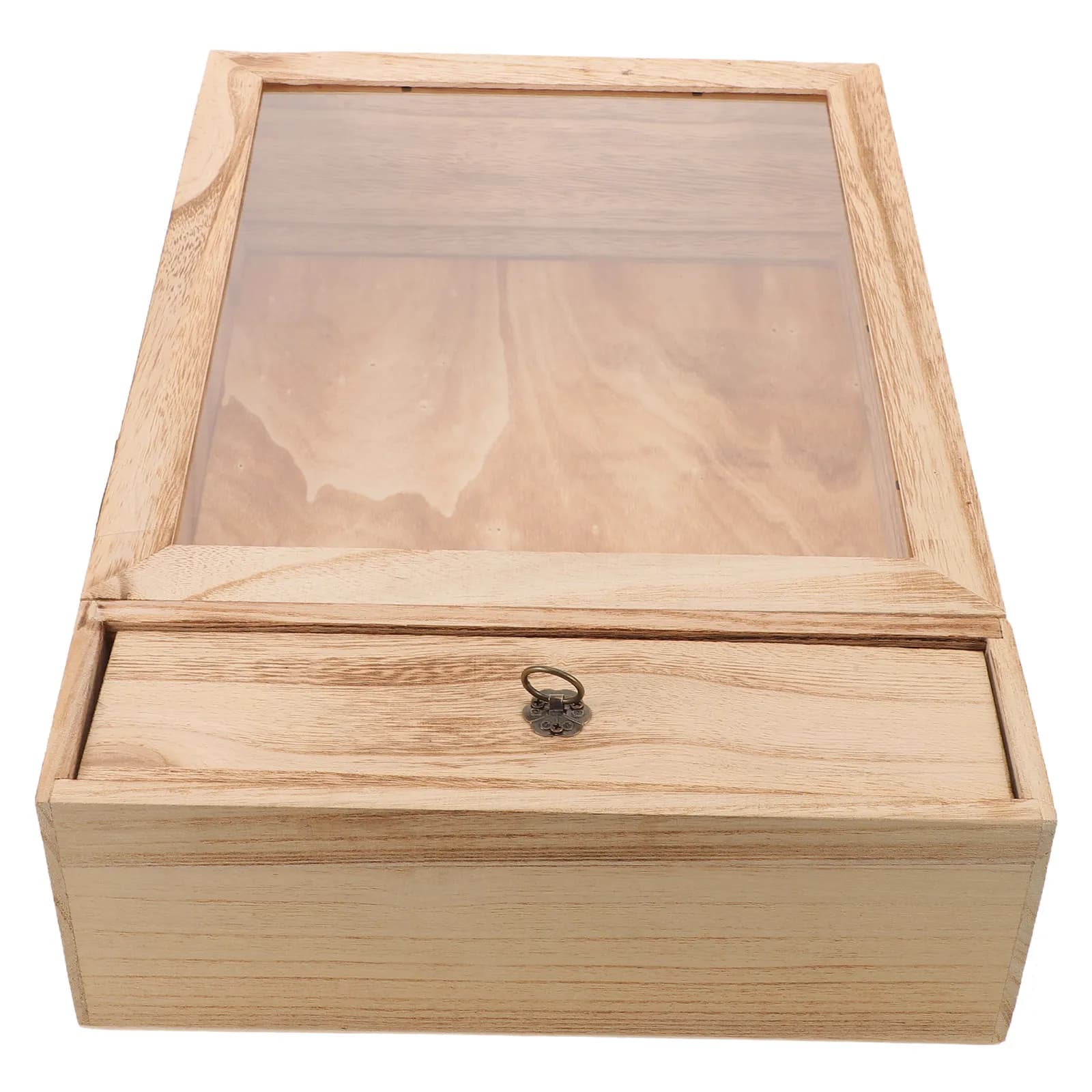 Wooden Specimen Display Box Sturdy Solid Wood Frame Clear Window Shadowbox Picture Frame for Insects Butterflies Pressed Flowers