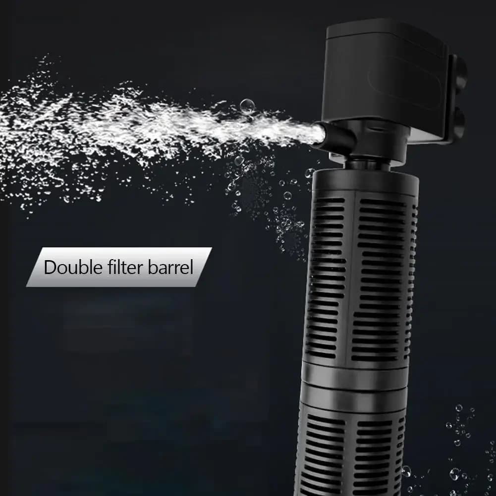Filtro interno per acquario 3 in 1 Mini filtro per acquario silenzioso Depuratore d'acqua per acquario impermeabile Pompa d'aria per acquario per acquario