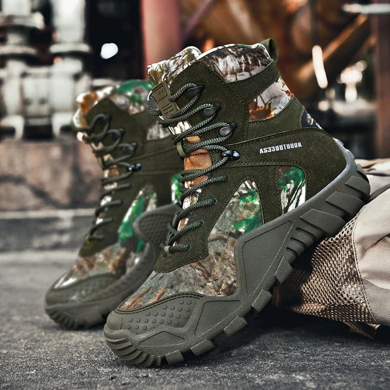 Men High-top Hiking Shoes Outdoor Shoes Non-Slip Casual Trekking Boots Hiking Boot Lace Up Hunting Tactical