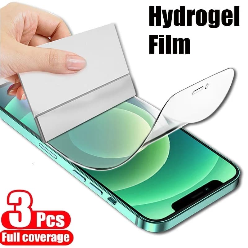 3 pcs soft hydrogel film for iPhone 16 15 14 13 12 11 Pro Max XS XR X 7 8 15 Plus protection silicone screen TPU