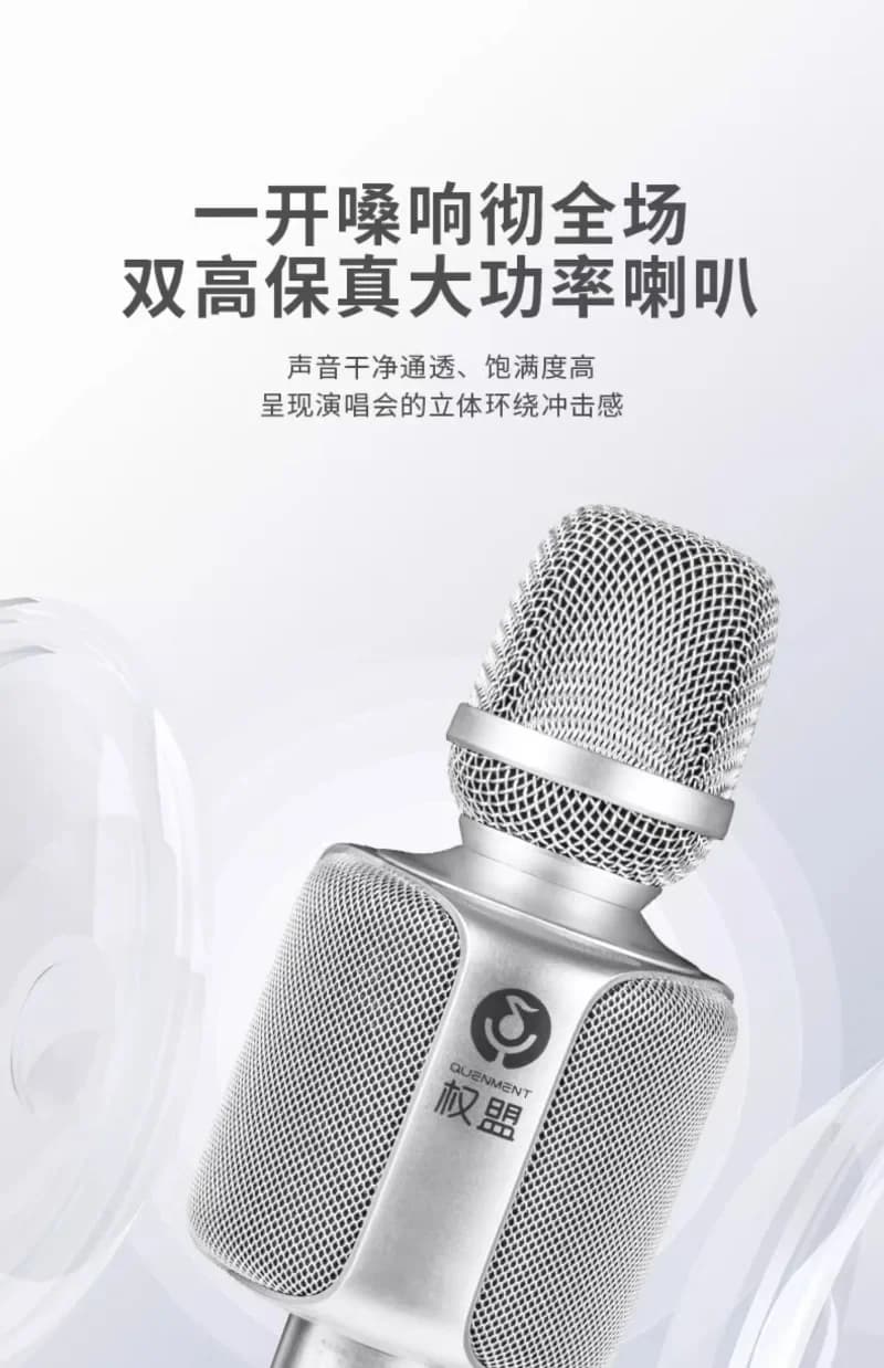 Microfono Audio macchina all-in-one con microfono integrato per scheda Audio, ricevitore per telefono cellulare wireless Bluetooth per Karaoke