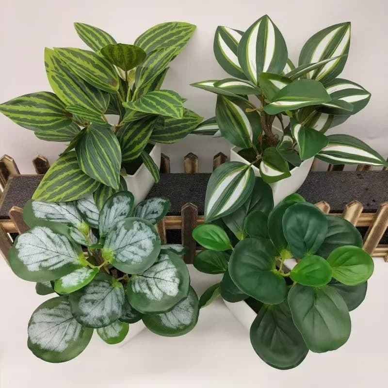 4 pieces artificial plants bonsai fake plants accessories for home decoration plant vase for plants decoration for office living room decoration