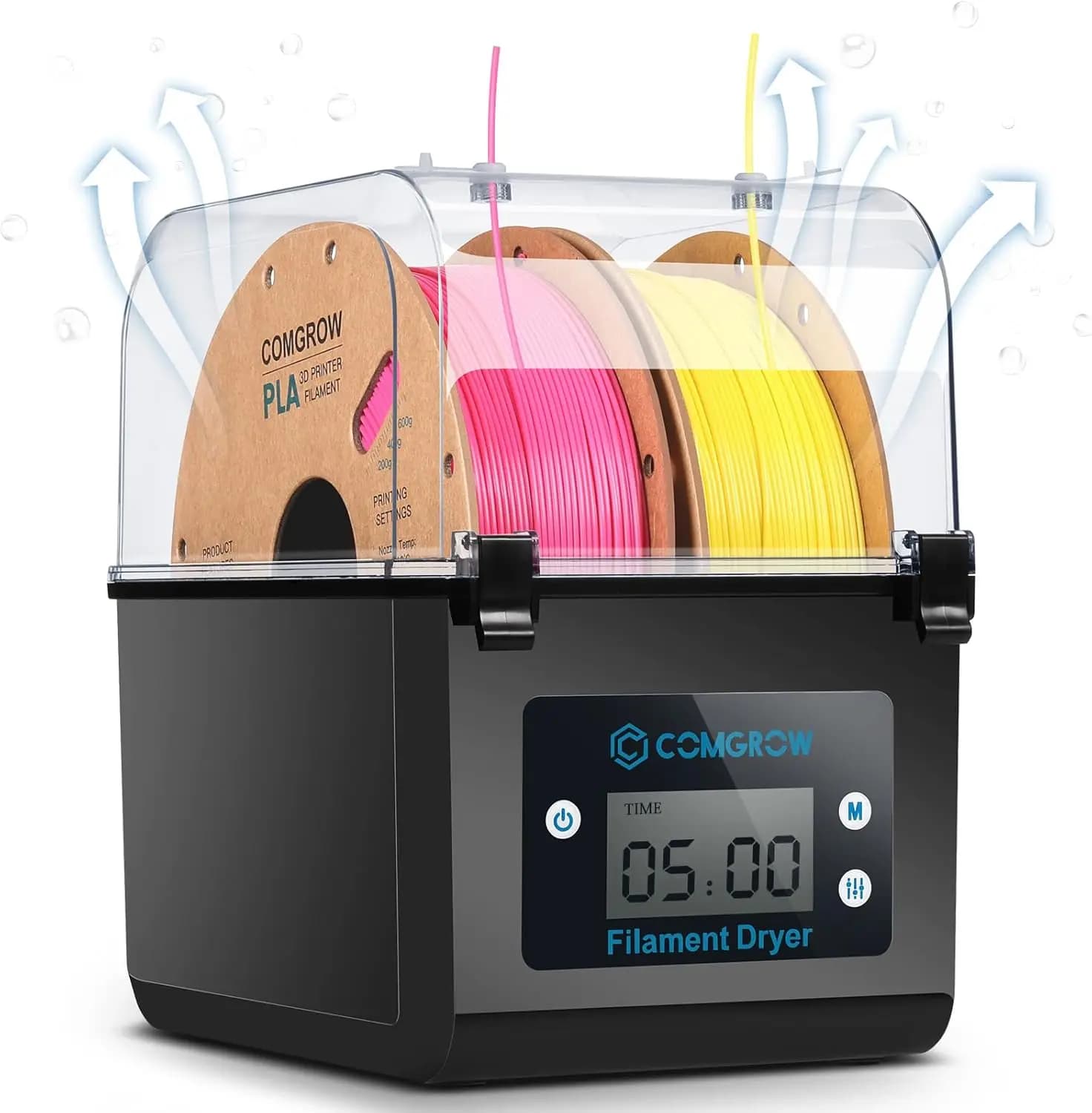 3D Printer Filament Dryer Box, PLA and ABS Container, Compatible with 1,75mm/2,85mm Filaments